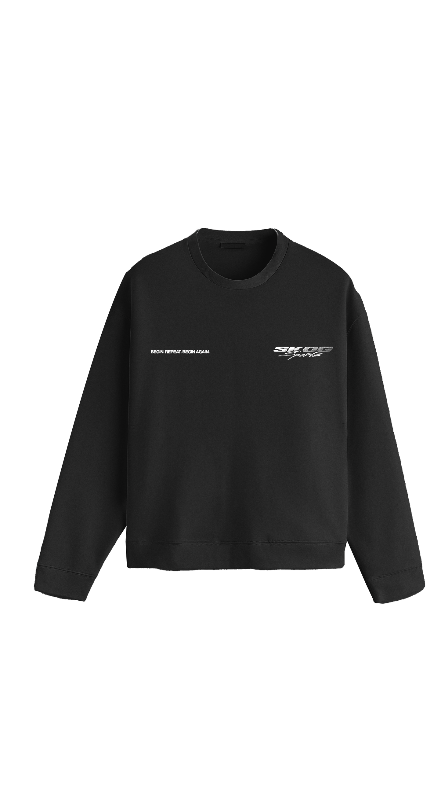 Black Begin. Repeat. Again. Sweatshirt