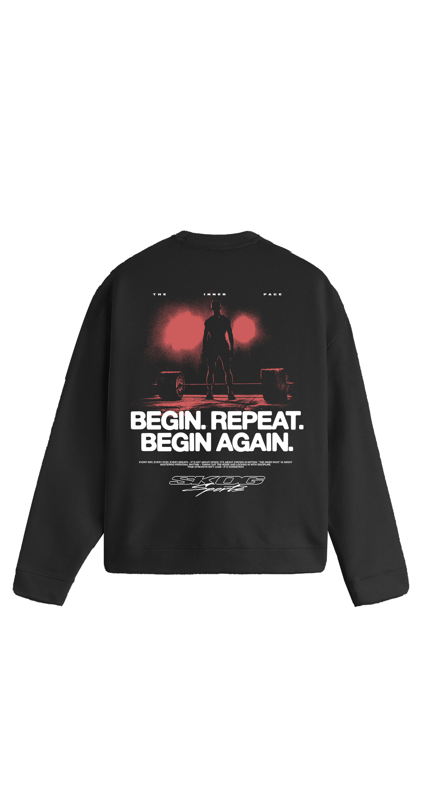 Black Begin. Repeat. Again. Sweatshirt
