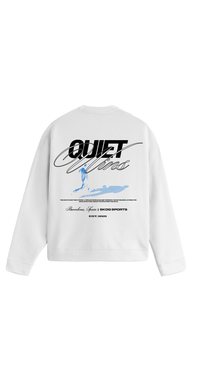 White Quiet Wins (002 Edition) — Organic Sweatshirt