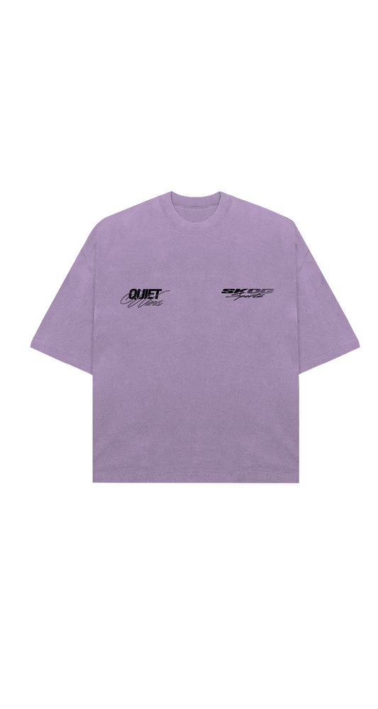 Lilac Quiet Wins 002 Oversized T-Shirt