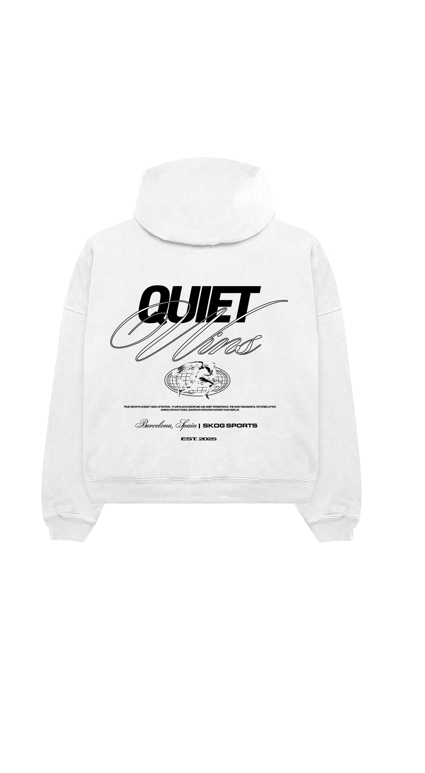 White Quiet Wins (002 Edition) Hoodie