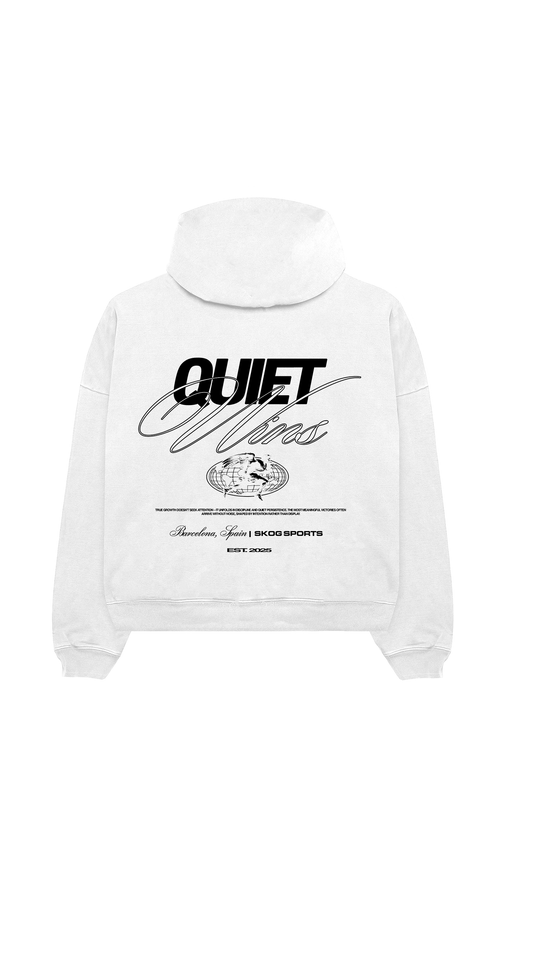 White Quiet Wins (002 Edition) Hoodie