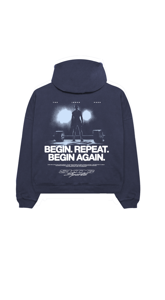 French Navy Begin. Repeat. Again. Hoodie