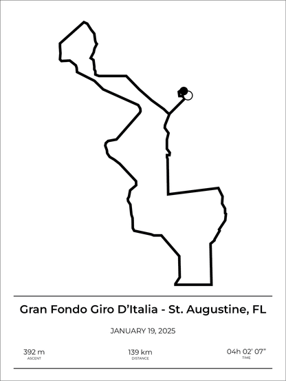 2025 Gran Fondo Giro D’Italia Poster - 86 mi