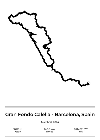2025 Gran Fondo Calella Poster - 140 km