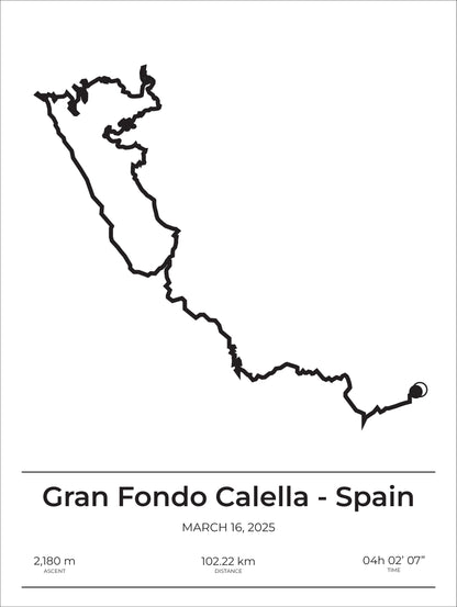 2025 Gran Fondo Calella Poster - 102 km